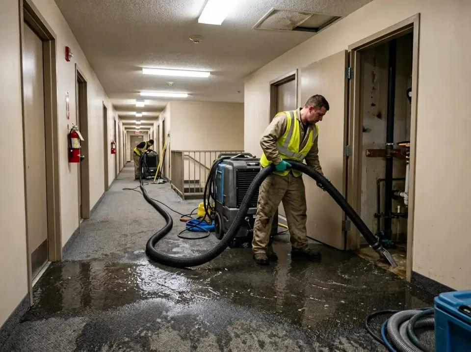 multi-unit-apartment-hallway-f-005 — frequently asked questions, Emergency Burst Pipe Water Extraction & Removal in Cloverda…